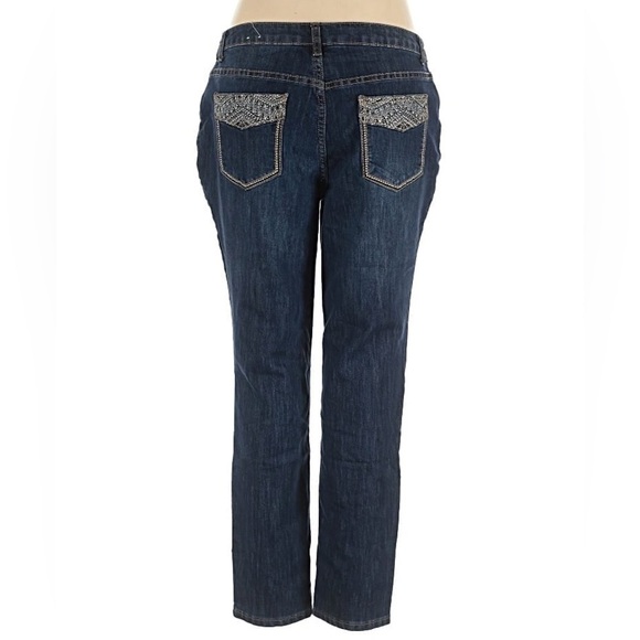 NWOT Christopher & Banks Embellished Straight Leg Jeans Size 12 - Picture 13 of 13